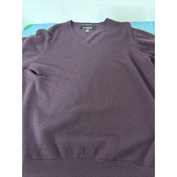 Pronto Uomo Extra Fine Merino Wool V-Neck Sweater Mens XL - Picture 1 of 11
